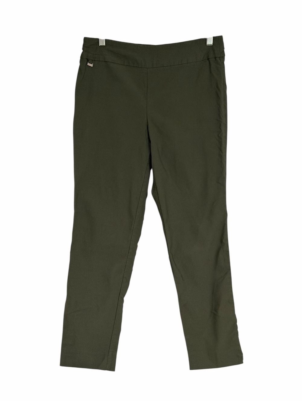 Counterparts Olive Green Pants sz 12 fitted stretch pull-on pants EUC